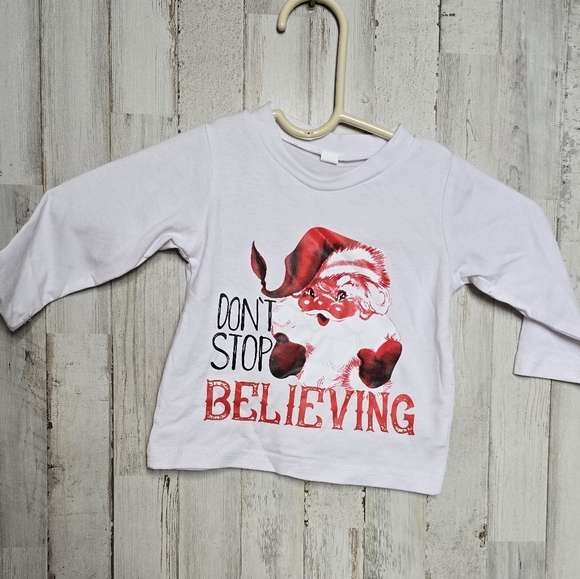 Boutique Christmas Santa Girls 3-6 month Outfit Top & Pants Holiday - Picture 2 of 5